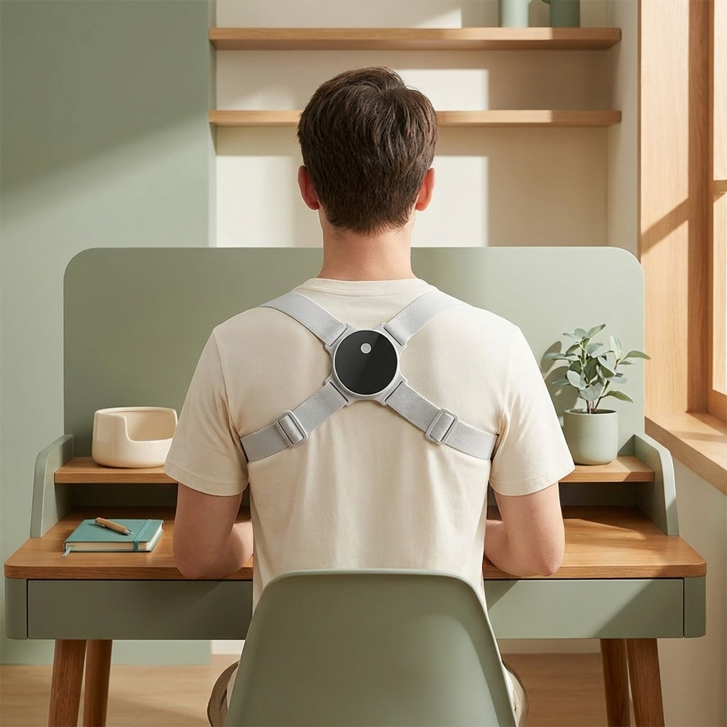AlignEase Posture Corrector — desk lifestyle