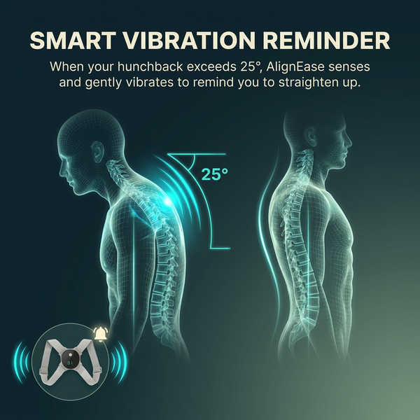 AlignEase Posture Corrector — Smart Vibration Reminder how-it-works